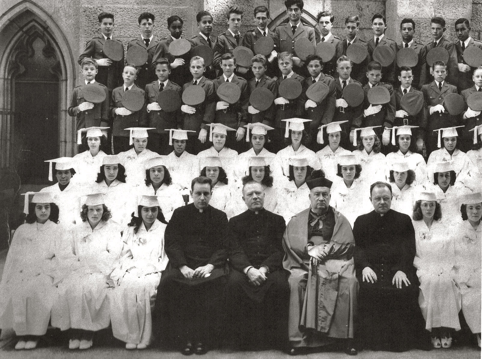 Boys and Girls  Class of 1947
Our lady of Lourdes RC School
West 143rd Street New York, N.Y.