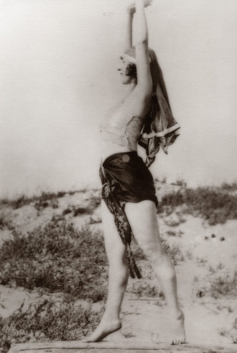 Taken at the beach in San Francisco around 1920. View full size.
