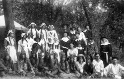 Participants in a Thanksgiving pageant in Louisville, Kansas around 1910. View full size.