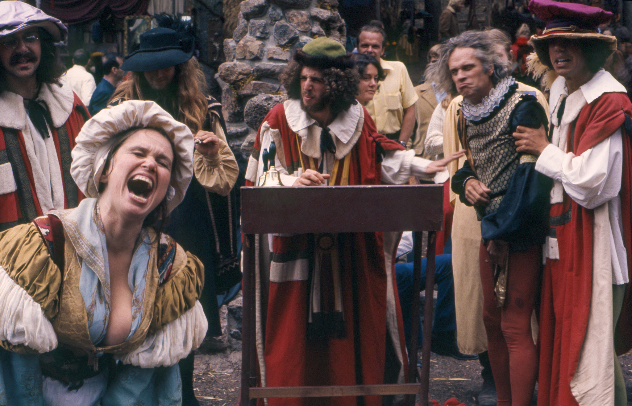A lusty moment during the Northern California Renaissance Pleasure Faire at Black Point Forest in Novato, California that I caught on 35mm Ektachrome. View full size.