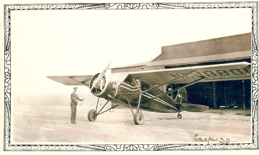A Curtiss Robin in Casper, Wyoming. 1930's.