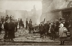 Real-photo postcard of a disaster in an unidentified location.