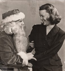 Mum on Santa's Lap: 1947