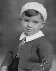 A portrait of my father, Manuel Ayan, at about the age of 2, in 1932. Taken in NY. View full size.