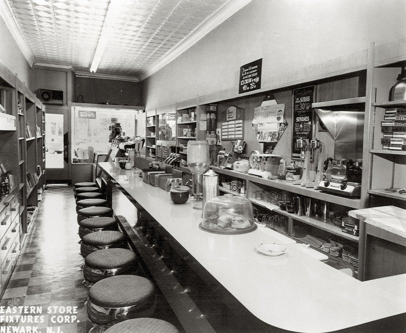Another New Jersey luncheonette circa 1955-1957. View full size.
