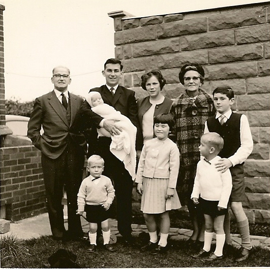 My brother Michael's Christening 1964, in Reading, England. That's me front left, age 2.