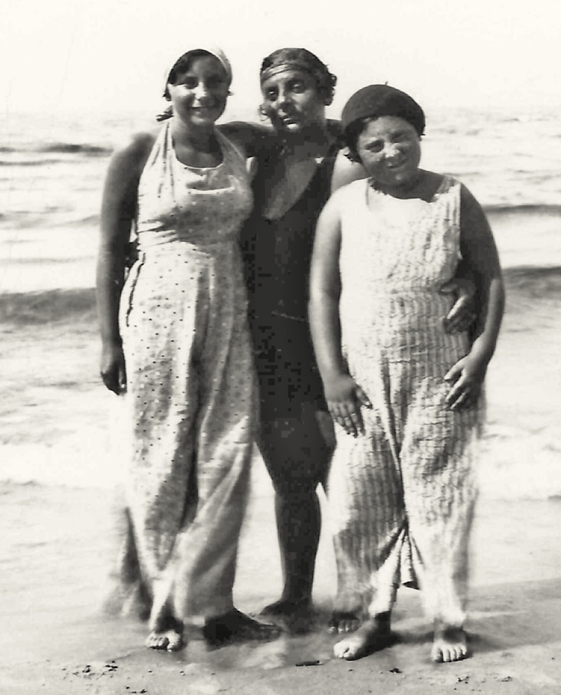No bikinis for these three relatives of my maternal grandmother, though they all have bare feet to stand in the waves of the Baltic Sea on this breezy day. Year is sometime in the 1920's. Location is obviously a beach, probably in Lithuania. Image was scanned from a print that had nothing written on its back side.
