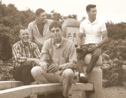 Ron Jackson, Bill (?) Karst, me, and a fella named Peek at Suicide Cliff, Okinawa 1/1/69. Quite an adventurous day!
(ShorpyBlog, Member Gallery)