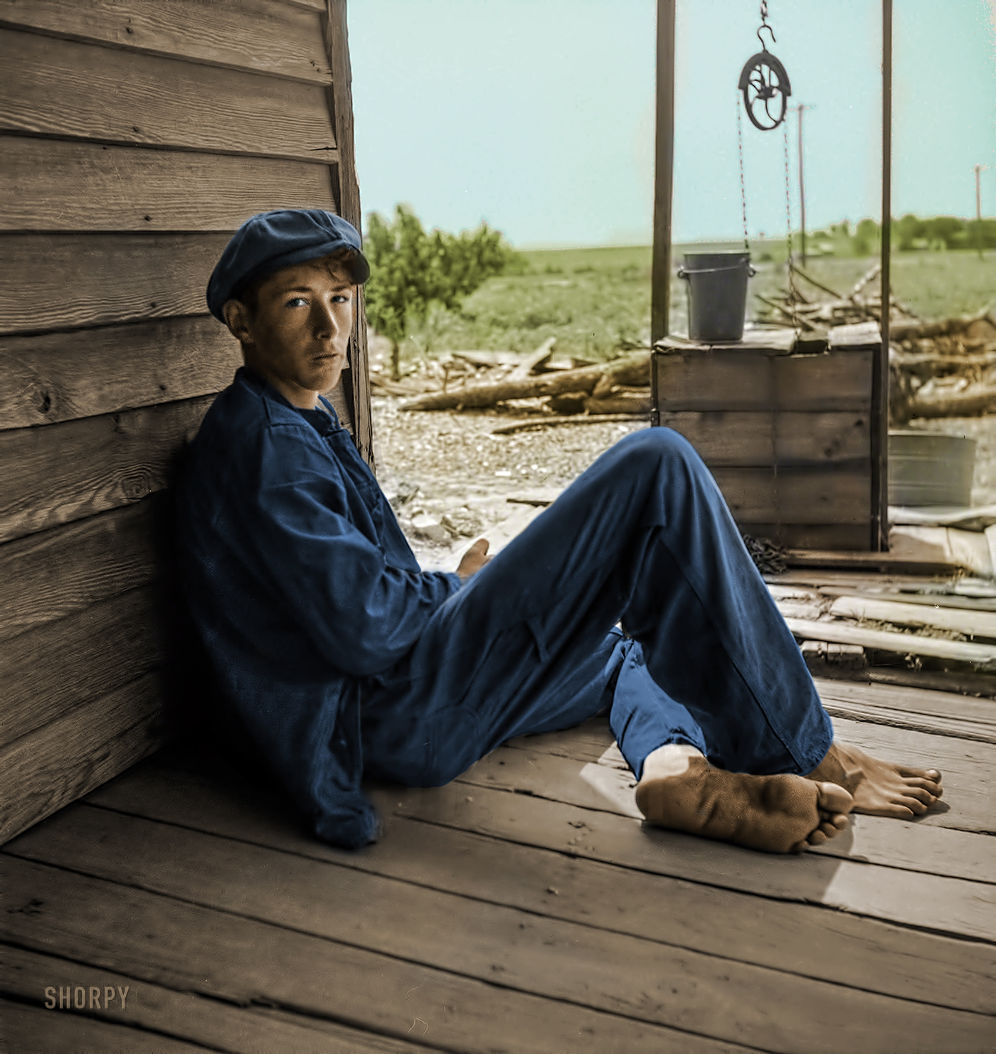 Colorized from this Shorpy original. A beautiful picture - I only colorized it. View full size.
