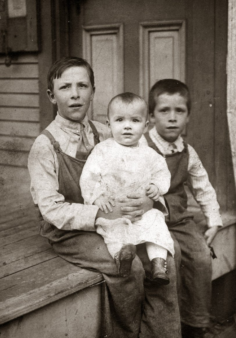 Three of my grandmother's siblings around 1915.

