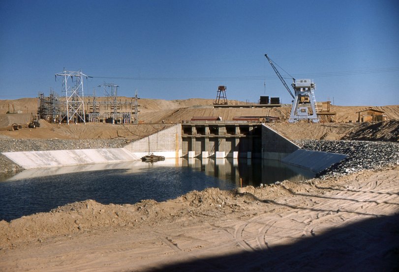 The reason for my father's trip was to visit this hydroelectric project, which must be in the general vicinity of Sacramento, California. View full size.
