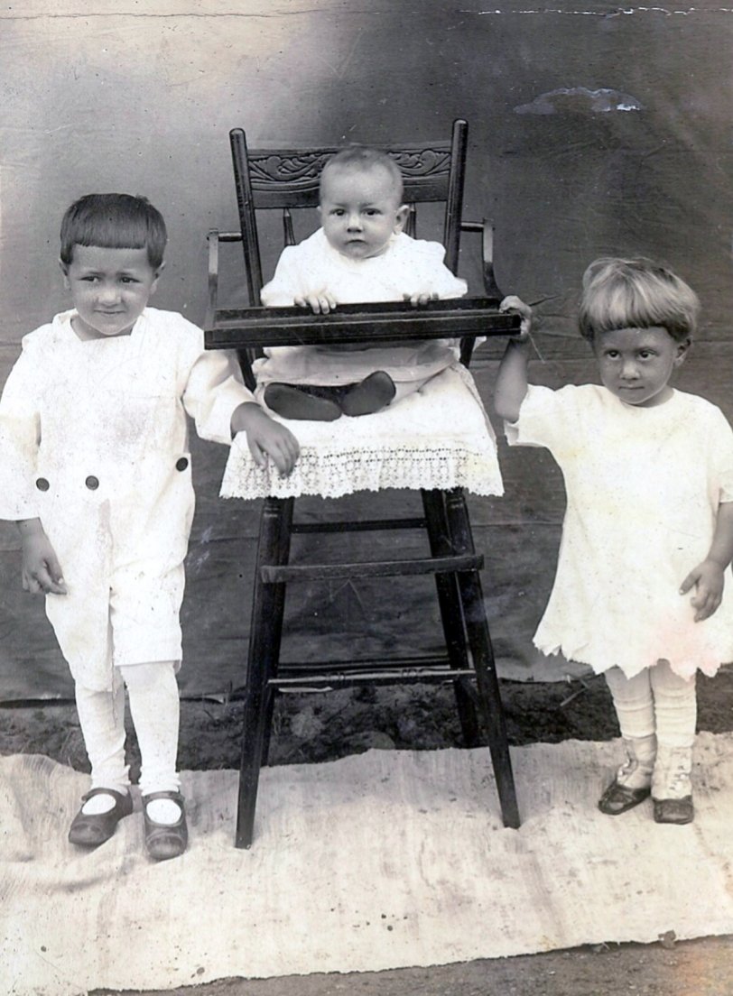 A picture of my dad Tony and his two brothers in the coal mining town of Lake Trade, Pa. 
