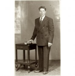 Vincenzo Fusco, my uncle, in New York. Born in Praiano, on Amalfi Coast, provincia of Salerno, on January 29, 1892.
(ShorpyBlog, Member Gallery)