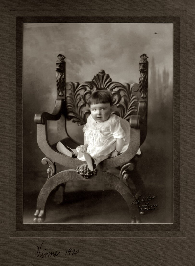 Baby picture of my grandmother, Vivina Ortner.  She is about a year old here.
