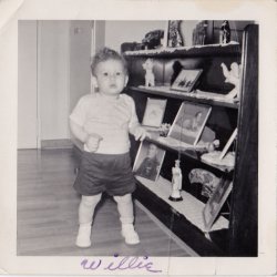 Here I am in our Chicago apartment at 15 months of age, living with my Mother. Dad was still in Korea waiting to come home. We stayed there for a little longer then went to Germany. View full size.
(ShorpyBlog, Member Gallery)